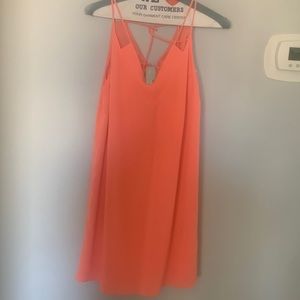 Coral fully lined shift dress by CeCe